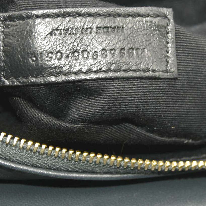 Saint Laurent Lambskin Diamond Quilted Monogram Angie Chain Bag Smog Grey