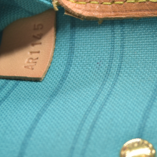 AUCTION $2120 Louis Vuitton Monogram V Neverfull MM Turquoise