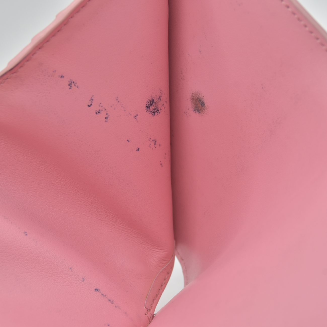 $690 Celine Shiny Calfskin Small Triomphe Wallet Pink