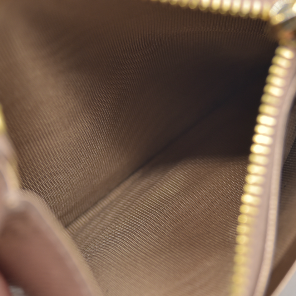 Prada Small Saffiano and Smooth Leather Wallet rose gold