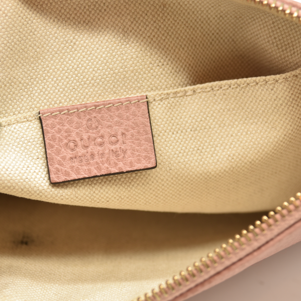 Gucci Calfskin Clutch Pink Dollar Pouch