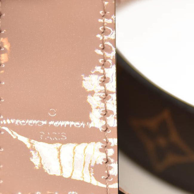 LOUIS VUITTON Patent Monogram Alma BB Rose Ballerine