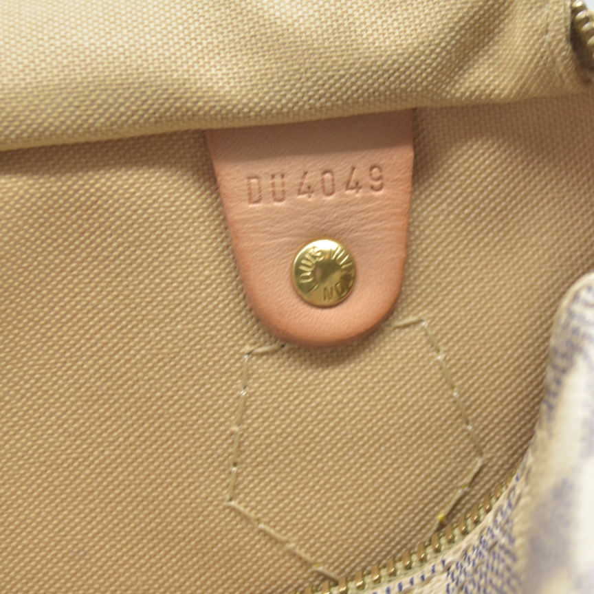 Louis Vuitton Damier Azur Speedy 25 DU4049 AUCTION $1550