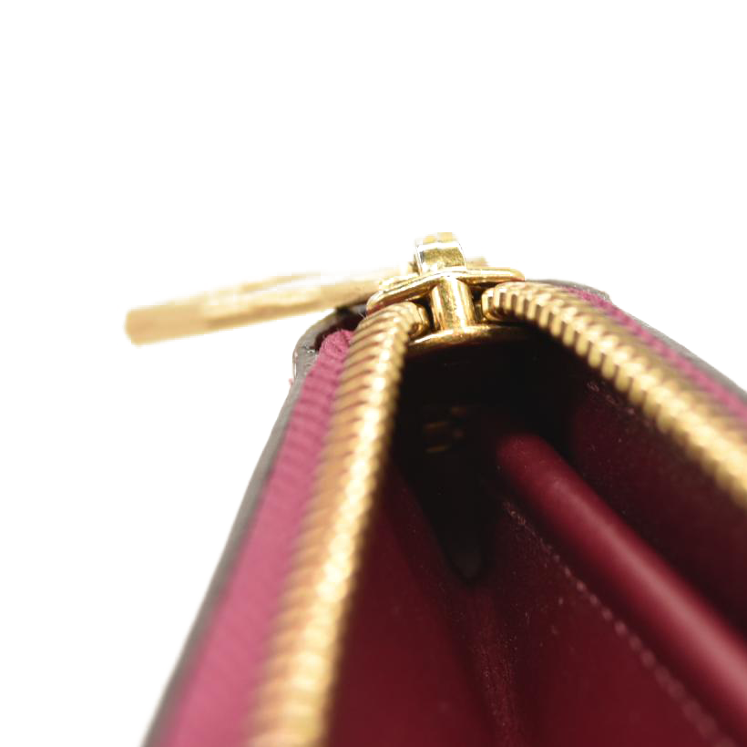 Louis Vuitton Monogram Vernis Portefeiulle Clemence Wallet Red UB1167