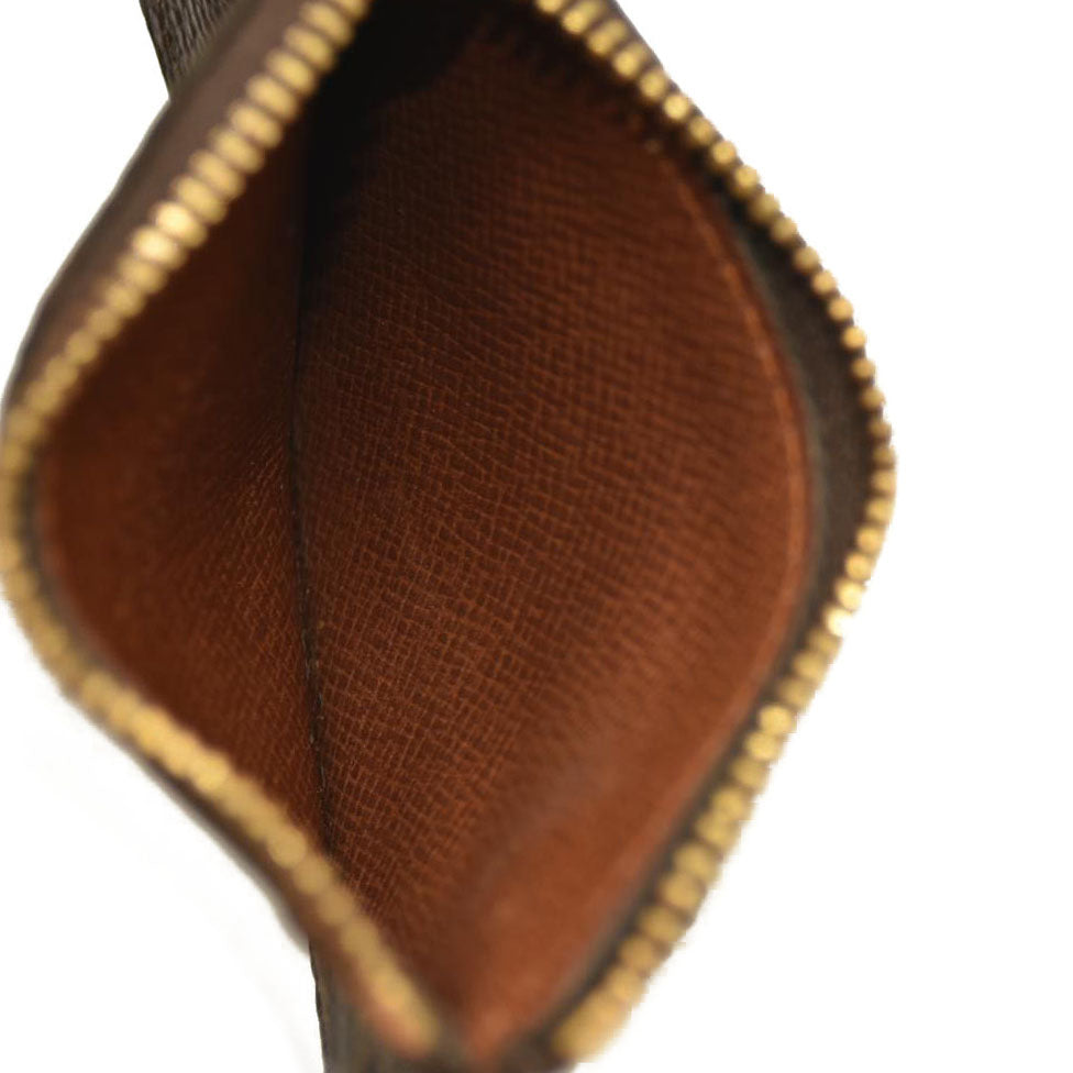 Louis Vuitton Monogram Etui Crepier Coin Purse Wallet Brown 884AN