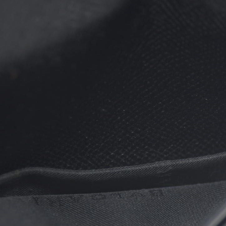 BVLGARI Logo Leather Card Case Black