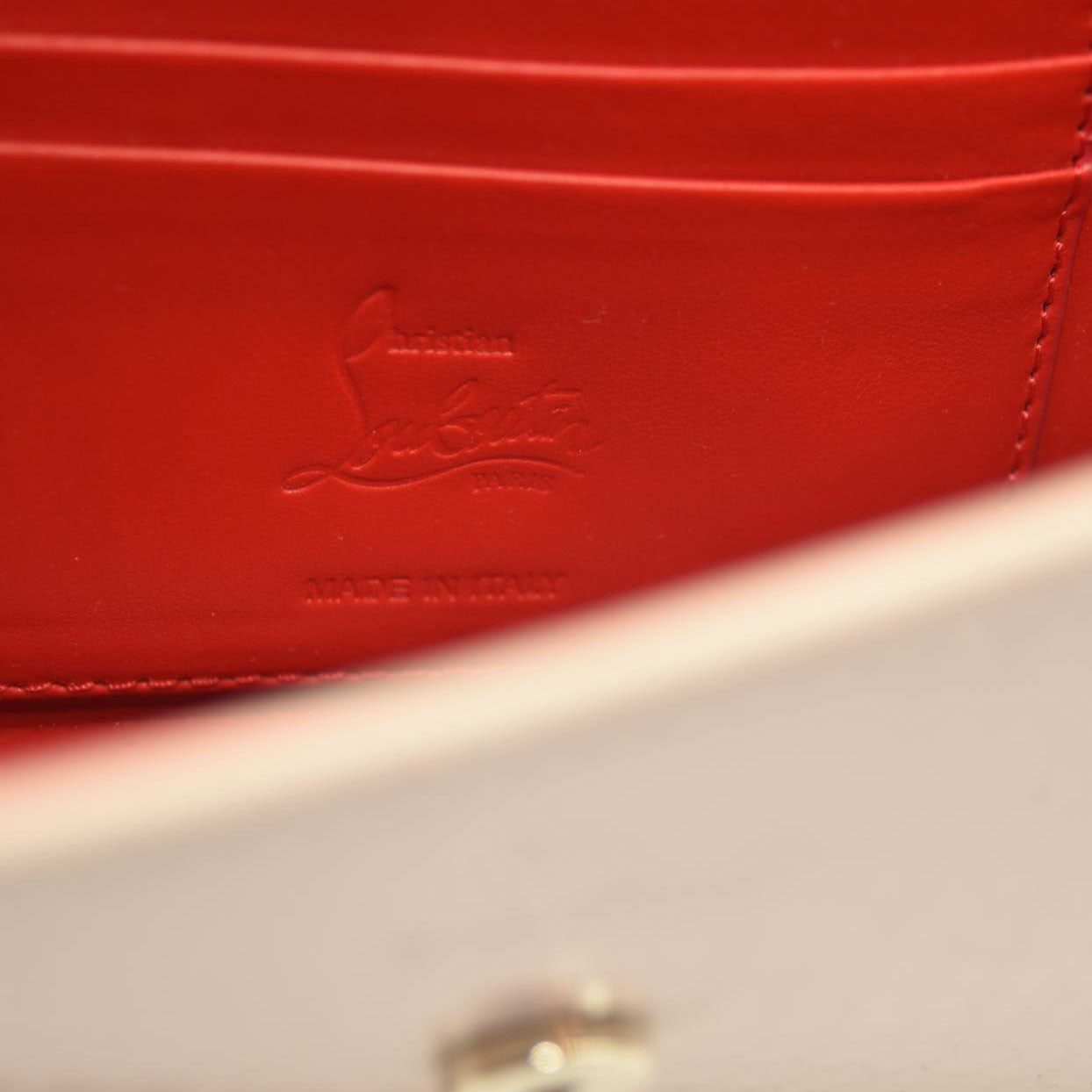 CHRISTIAN LOUBOUTIN Loubi54 Leche Birdy Patent Leather Clutch