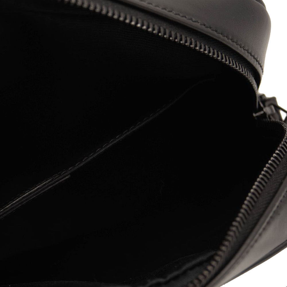 NEW SAINT LAURENT Calfskin Matelasse Monogram Monochrome Lou Camera Bag Black