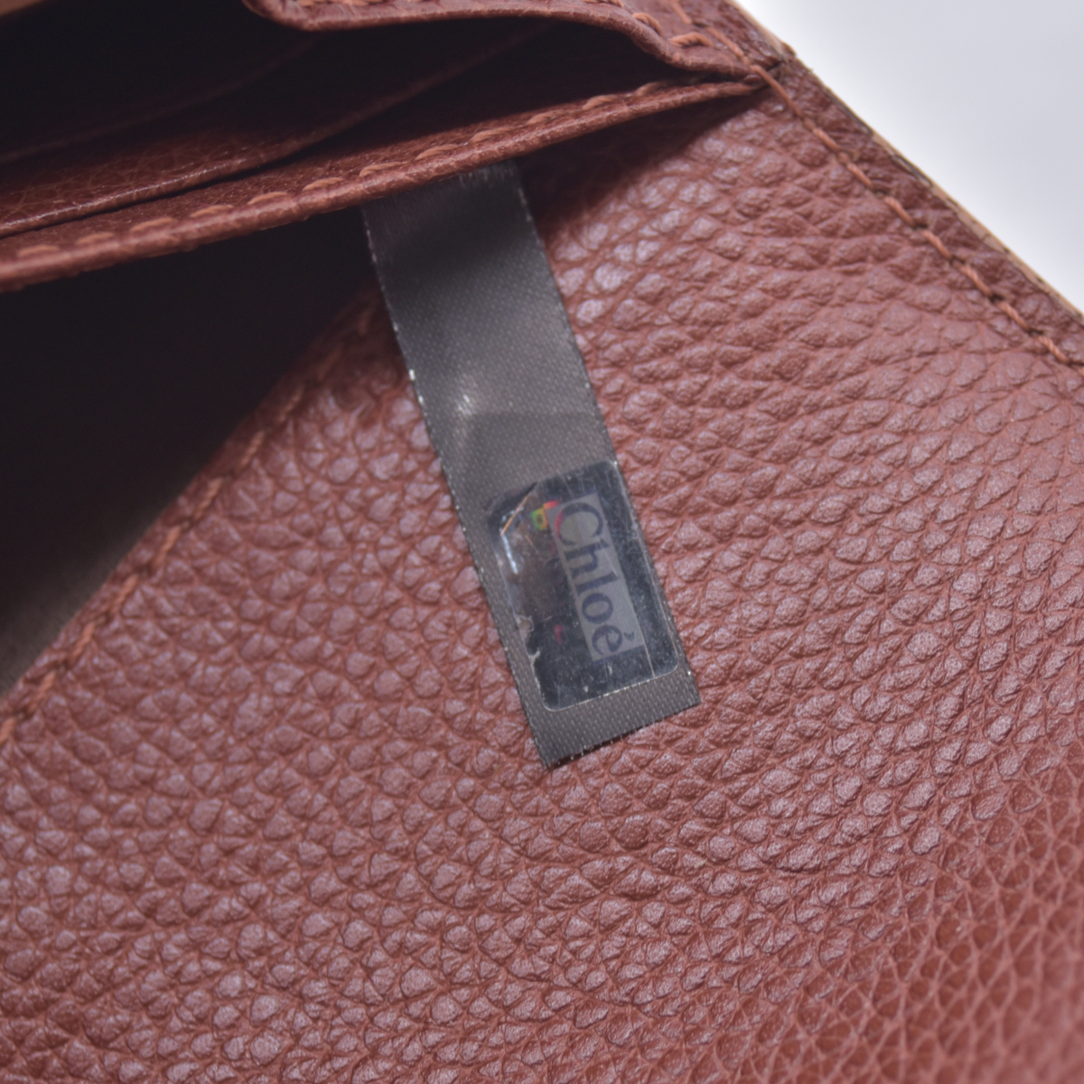 $595 2013 Chloe Brown Leather Paraty Continental Wallet