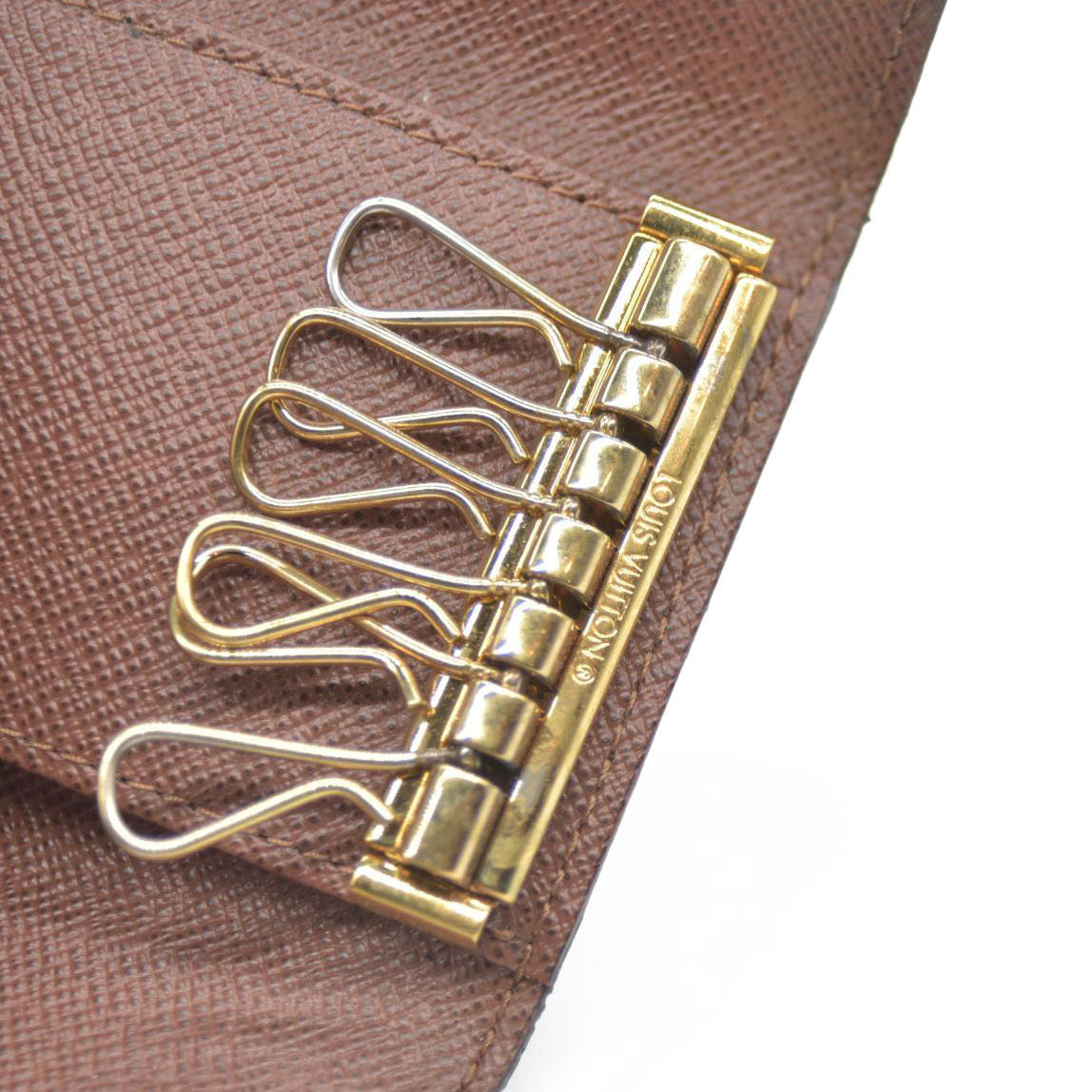 Louis Vuitton Monogram Multicles 6 Ring Key Case Brown RFID