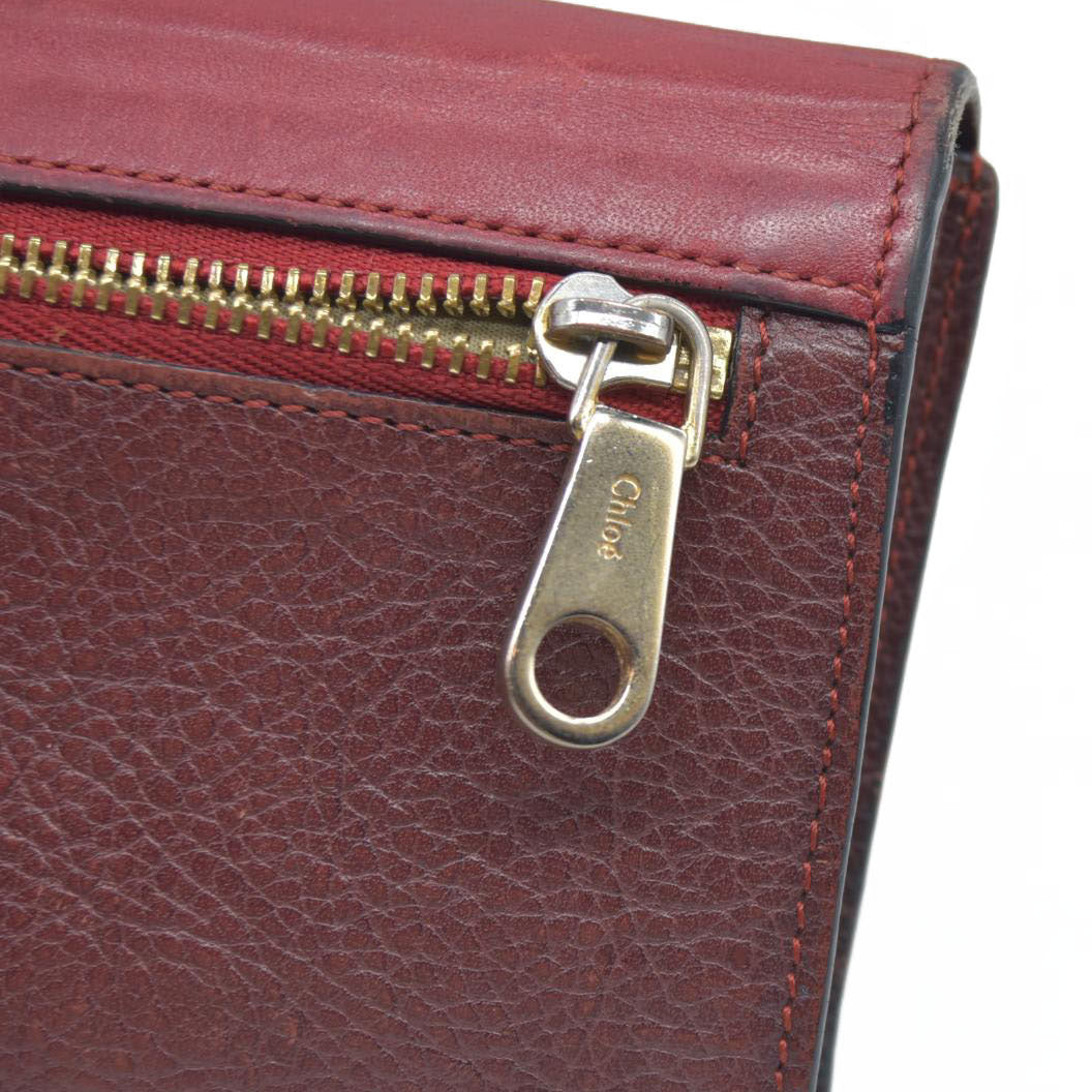 Chloe Patchwork Leather Trifold Wallet MultiColor