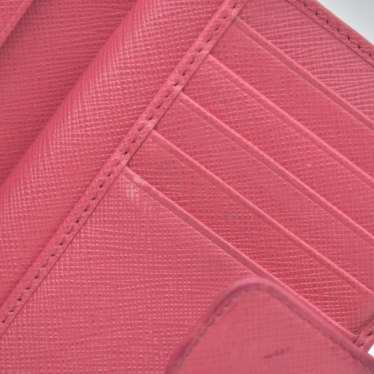 $650 PRADA Saffiano Compact Wallet Pink CONSIGNMENT