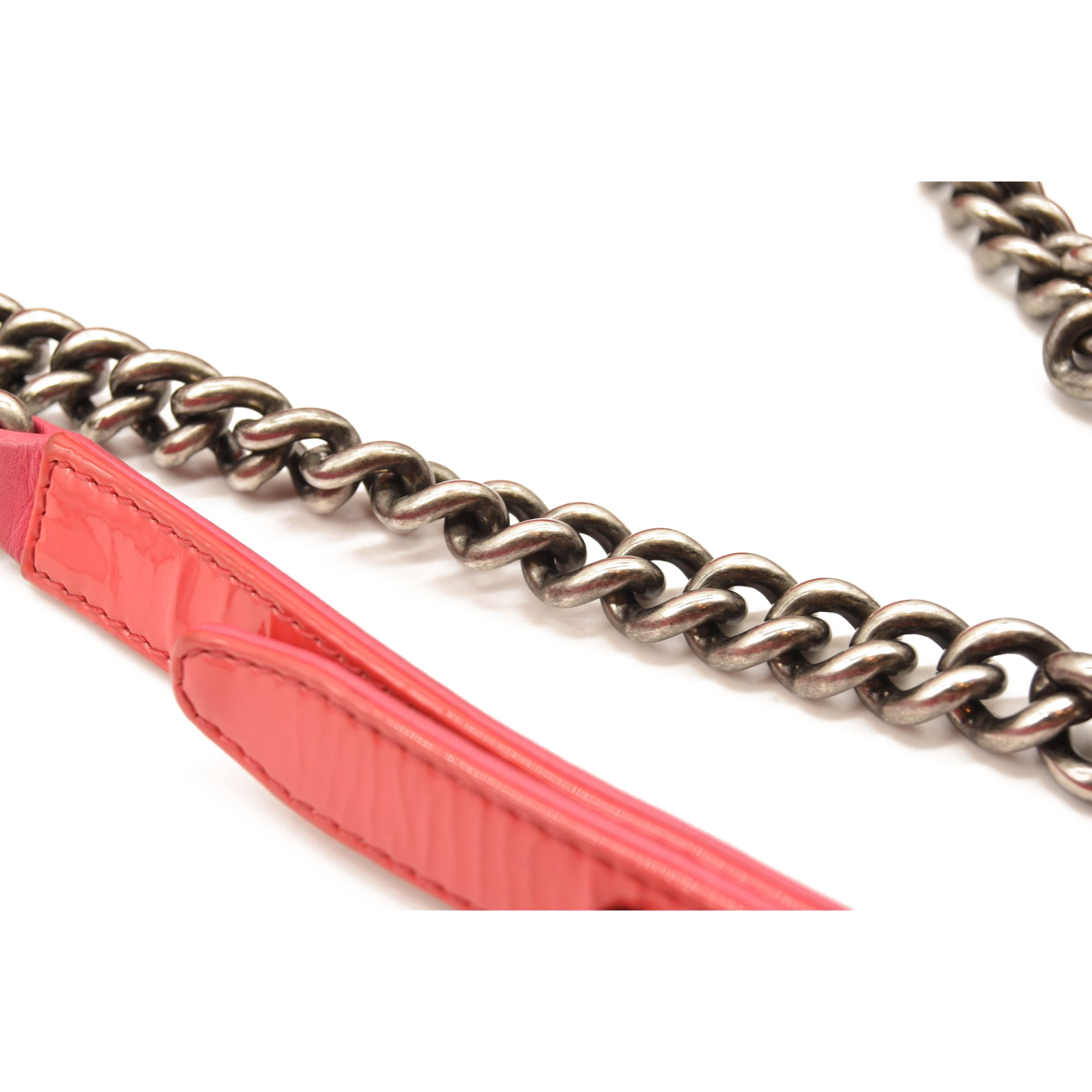 Chanel Patent Calfskin Enamel Quilted Medium Boy Flap Dark Pink