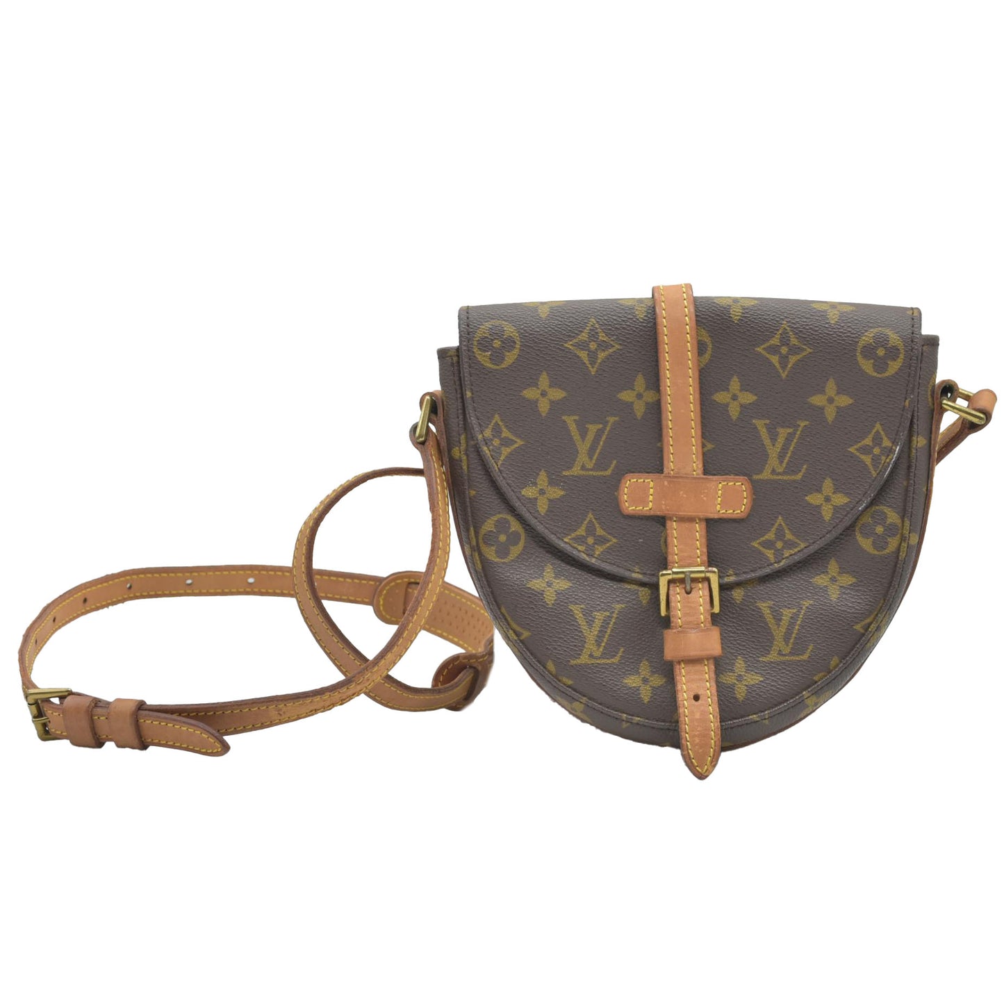 $1060 1988 Louis Vuitton LV Shoulder Bag Chantilly PM Brown Monogram 883VI