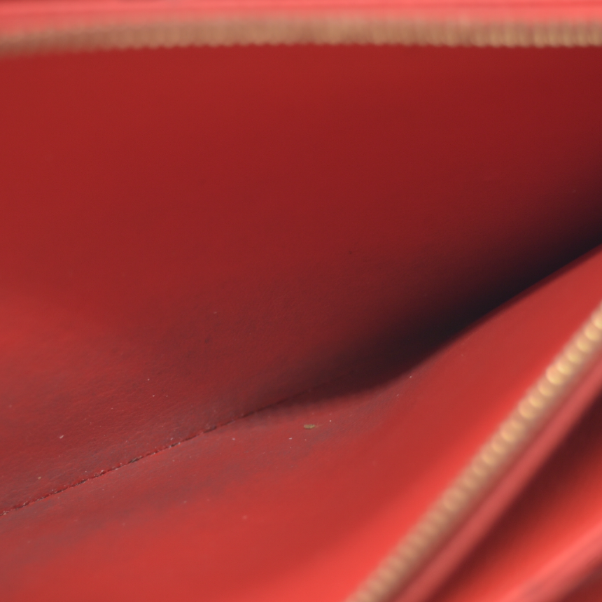 $960 RFID Louis Vuitton Monogram Zippy Wallet Coquelicot