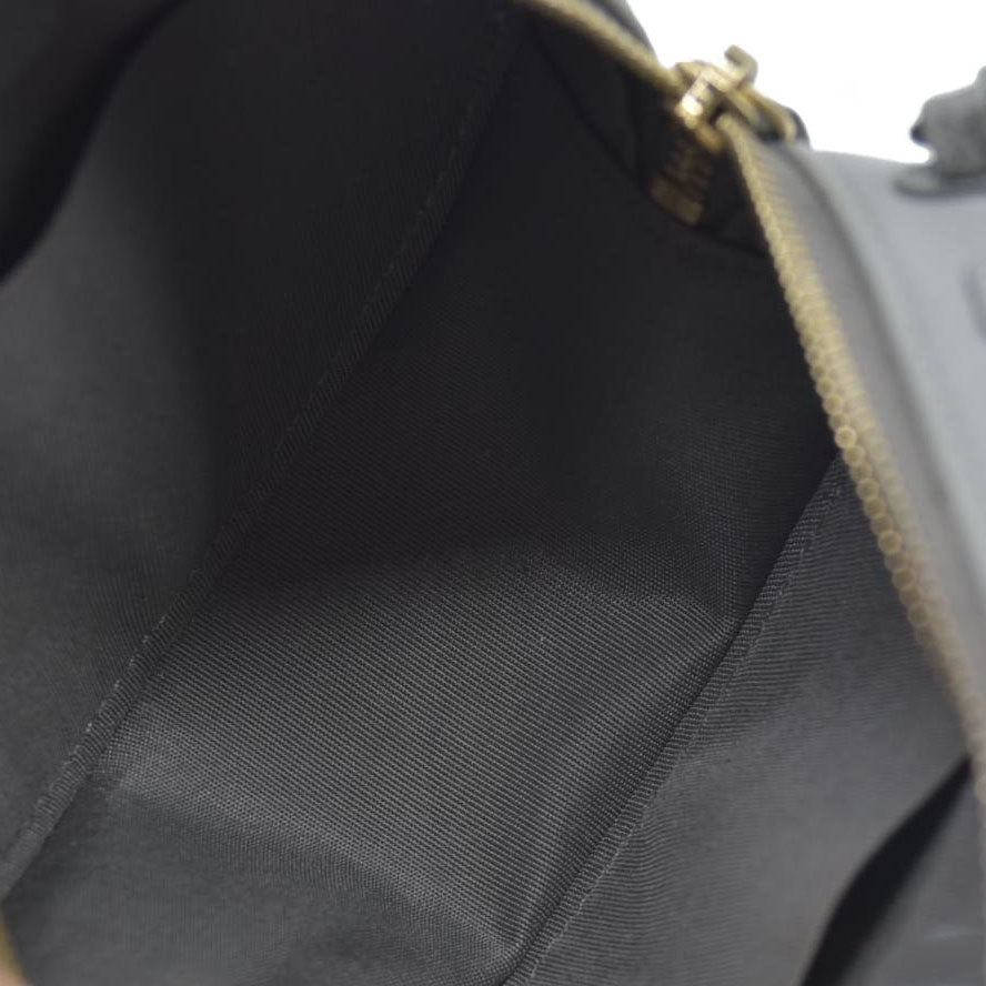 Chanel Lambskin Quilted Chanel 19 Round Clutch With Chain Grey