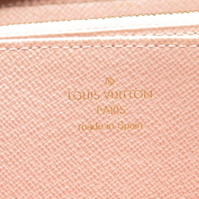 Louis Vuitton Damier Ebene Zippy Wallet Rose Ballerine
