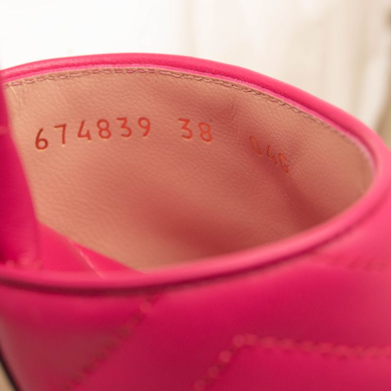 NEW Gucci GG Quilted Slide Sandal (Women) Size 38 Pink Marmont