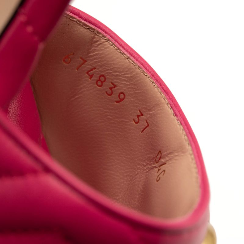 Gucci GG Quilted Slide Sandal (Women) US 6.5 Pink Marmont