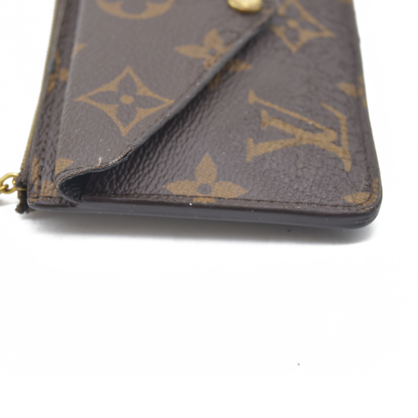 Louis Vuitton Monogram Recto Verso Card Holder Black RFID Damaged