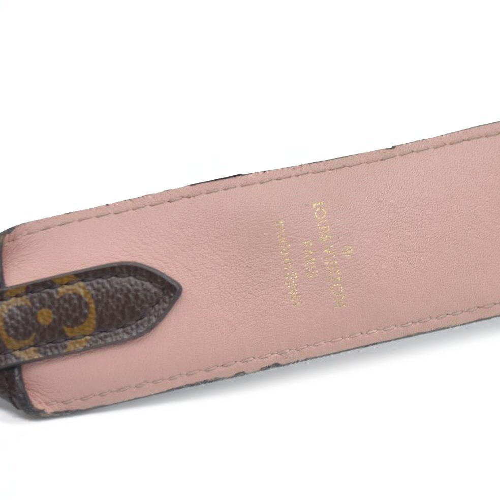$570 Louis Vuitton Monogram Bandouliere Shoulder Strap Rose Ballerine