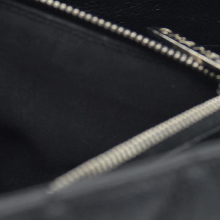 AUCTION $2900 Chanel Caviar Quilted Grand Shopping Tote GST Black Silver Hardware 2008