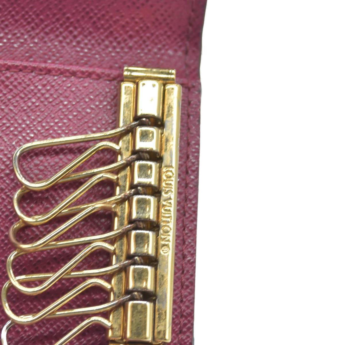 $345 Louis Vuitton Monogram 6 Key Multicles Holder Fuchsia RFID