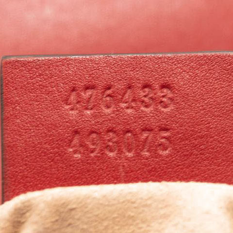 Gucci Calfskin Matelasse Super Mini GG Marmont Shoulder Bag Hibiscus Red