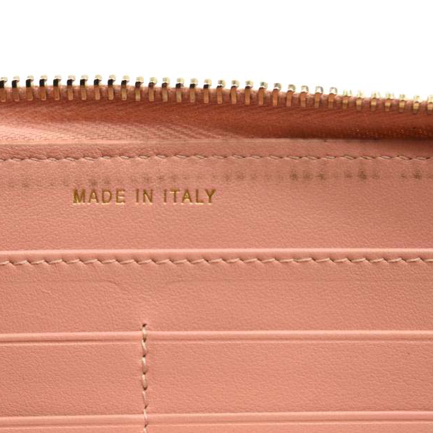 CHANEL Deauville Line Long Wallet Light Pink Pink Raffia Grossgrain