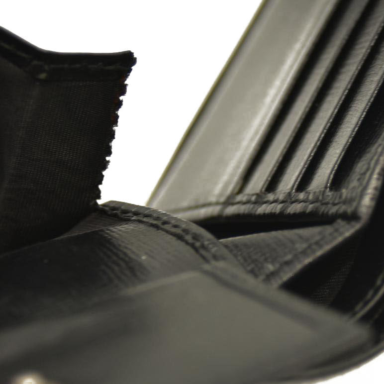 Gucci GG Supreme Monogram Azalea Calfskin Retro Interlocking G Bi-Fold Wallet Black