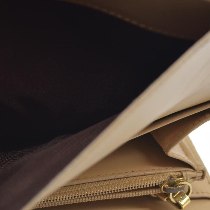 CELINE Bi-fold Long Wallet Brown Macadam Billfold PVC