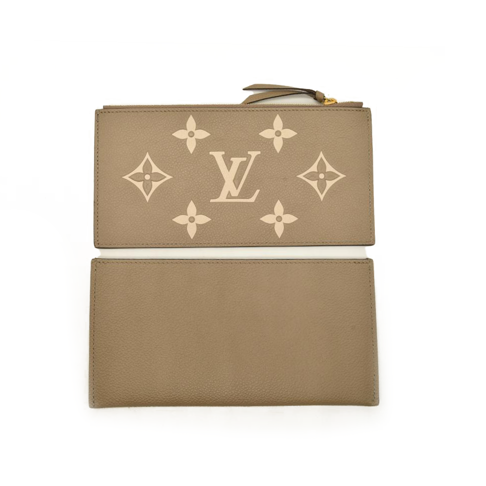 LOUIS VUITTON Empreinte Monogram Giant Felicie Pochette Tourterelle Creme