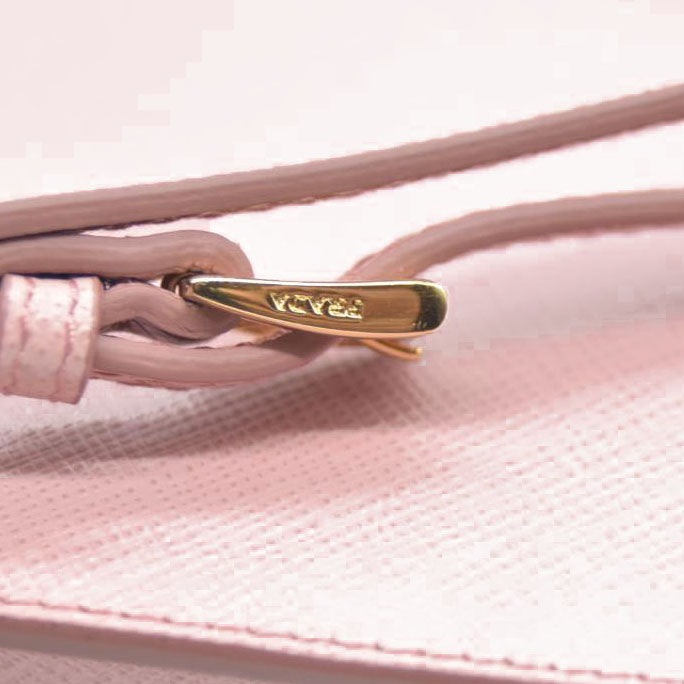 Prada Saffiano Cahier Chain Wallet Petalo