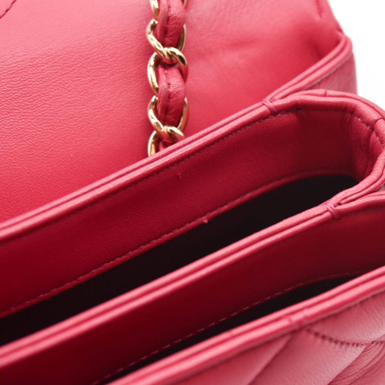 CHANEL Lambskin Quilted Small Trendy CC Flap Dual Handle Bag Pink