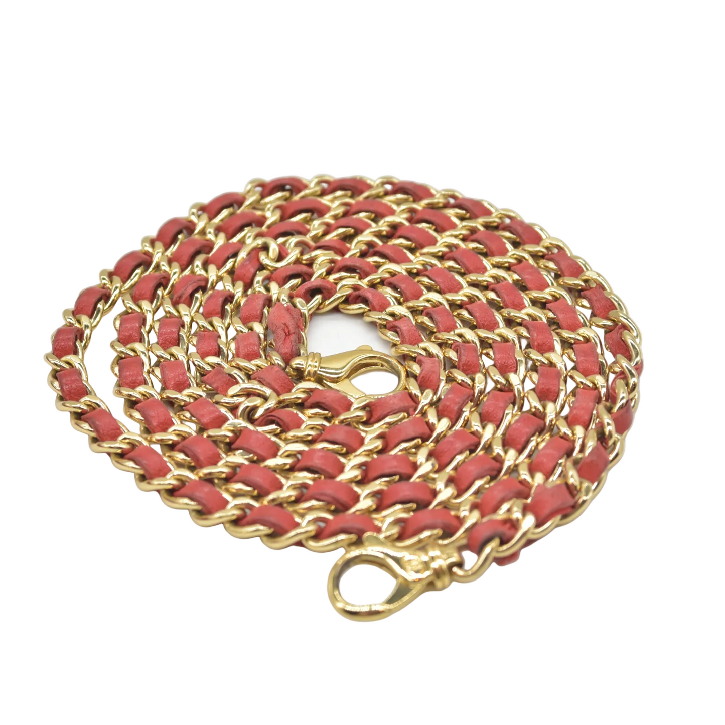 $3495 Chanel Golden Class Wallet On Chain 2015 Red