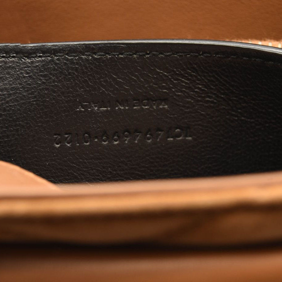 SAINT LAURENT Suede Calfskin Y Quilted Monogram Small Loulou Chain Satchel Cinnamon