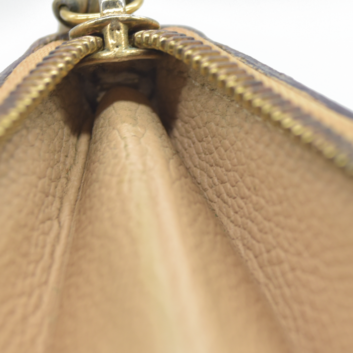 $840 2015 LOUIS VUITTON Monogram Empreinte Clemence Zippy Wallet SP0175
