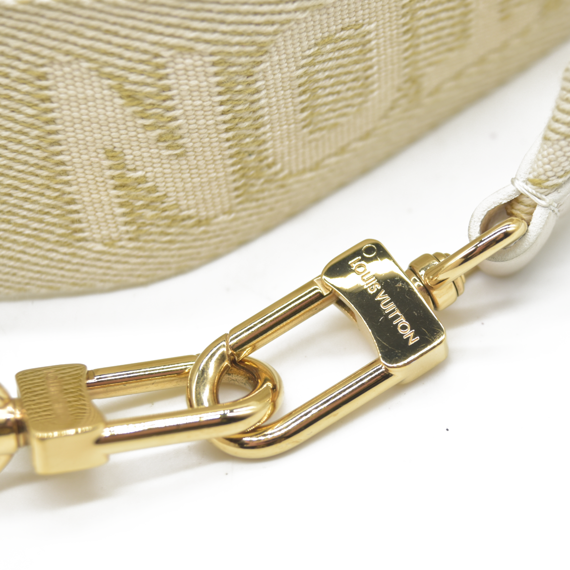 $5100 Louis Vuitton Lambskin Embossed Monogram Coussin PM Natural Creme 2023