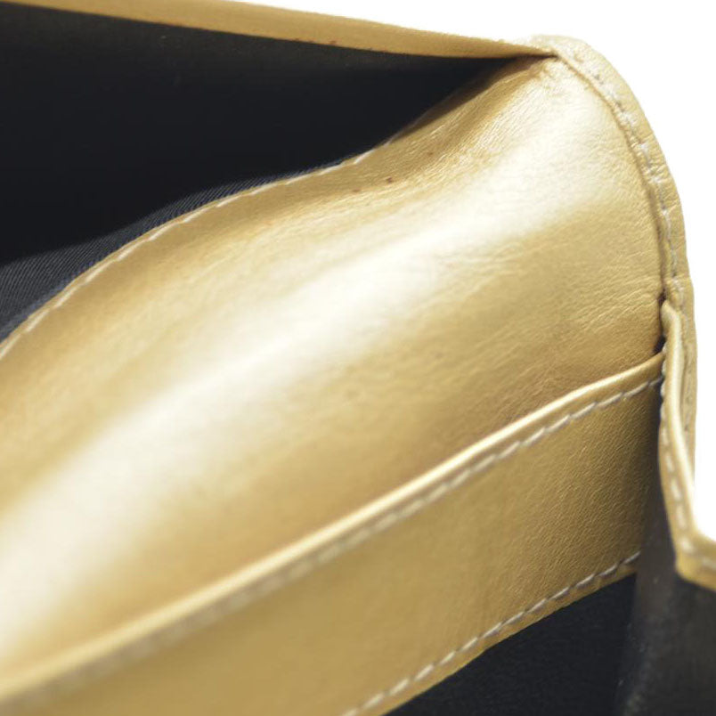 Chloe Paddington Leather Long Bifold Wallet Gold