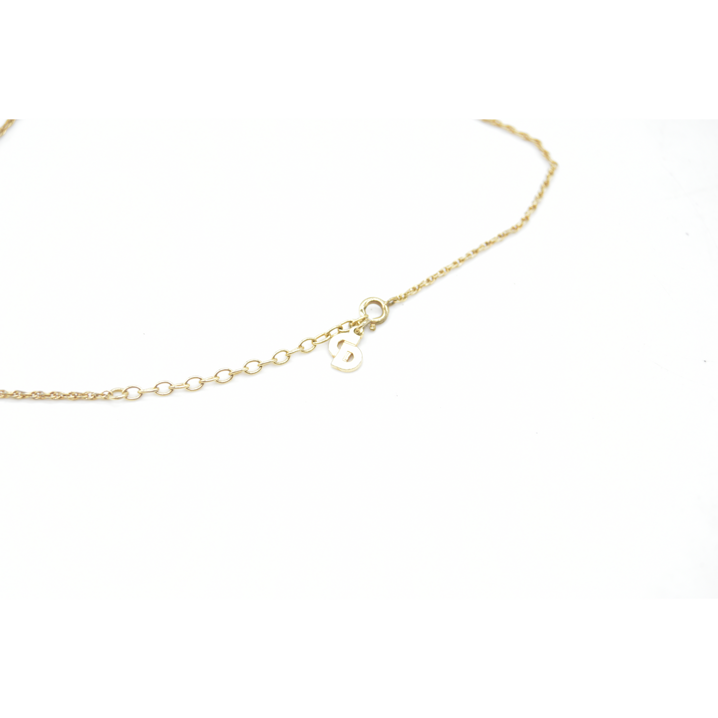 $410 Dior Gold Plated Open Heart Necklace Vintage