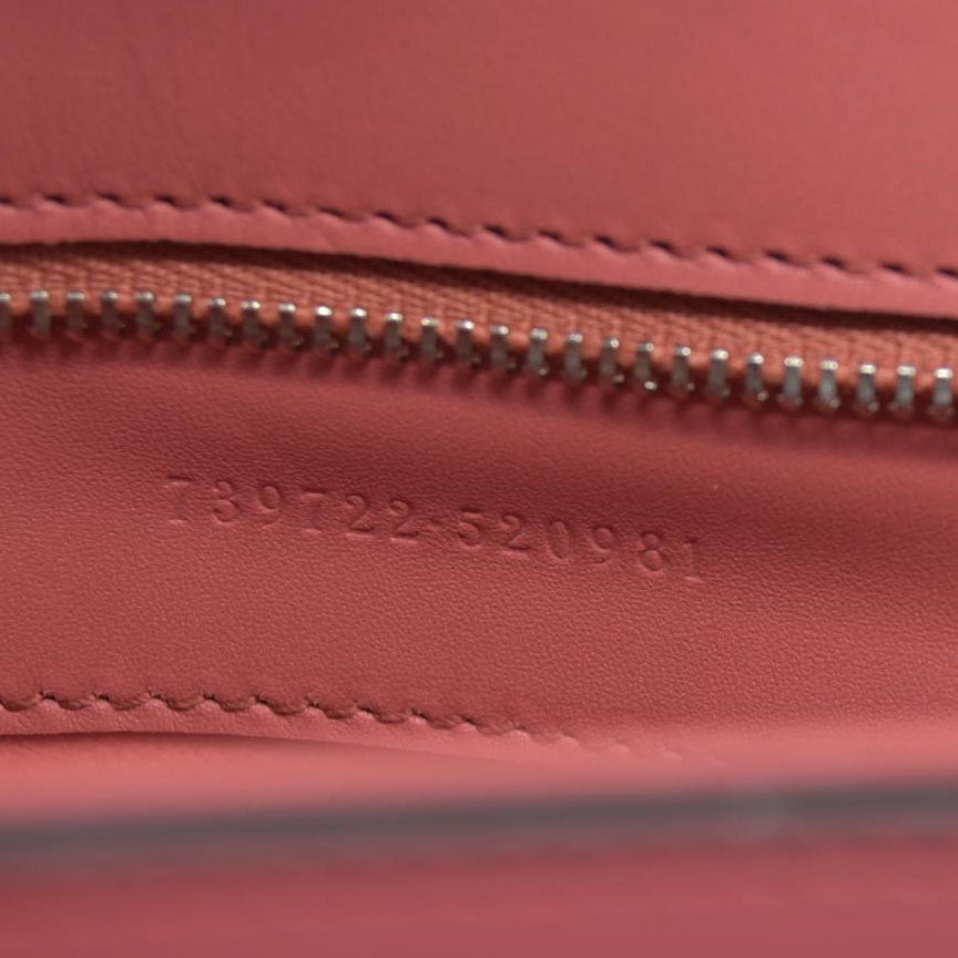 $2980 Gucci Senna Calfskin Petite GG Top Handle Shoulder Bag Pink