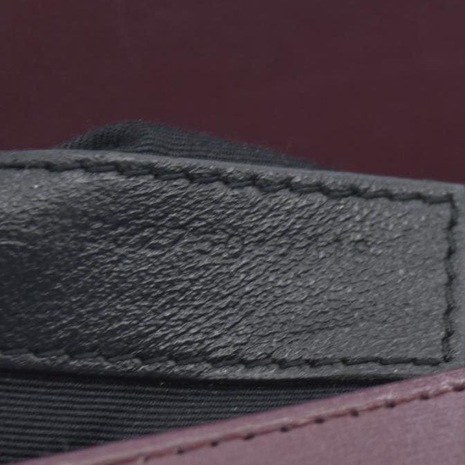 $2550 Saint Laurent Smooth Calfskin Monogram Cassandra Clasp Bag Burgundy