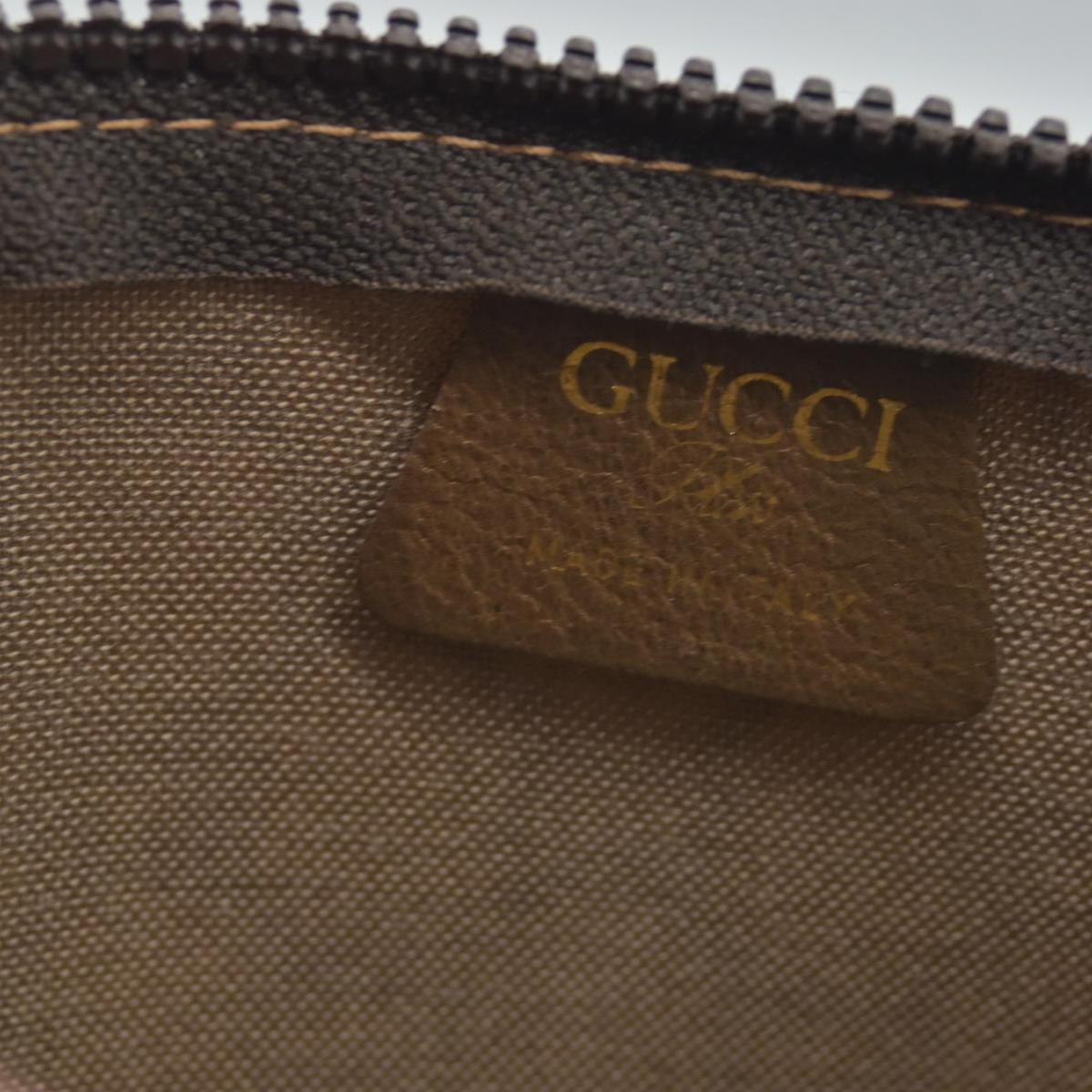 $880 Gucci GG Gucci Plus PVC Leather Pouch Clutch Bag