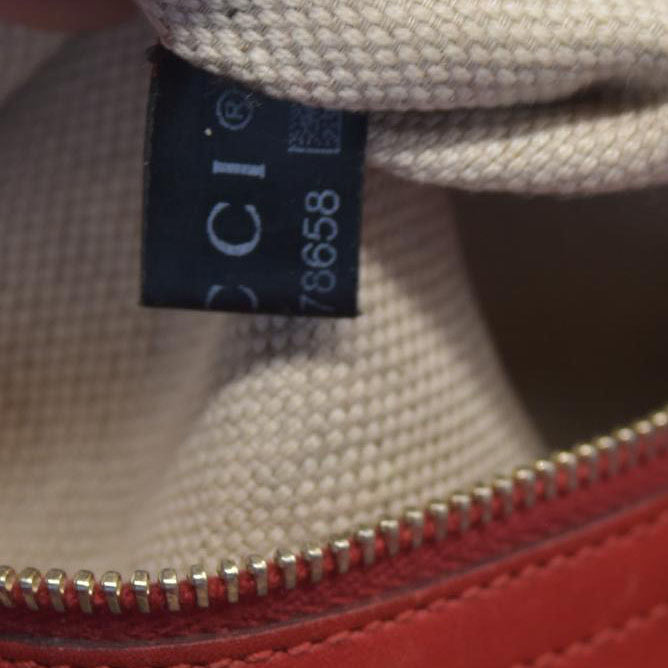 $1980 Gucci Monogram Signature GG Valentine Tote Red