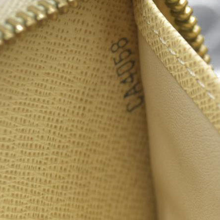 AUCTION $915 Louis Vuitton Damier Azur Zippy Zip Around Long Wallet Purse White CA4058