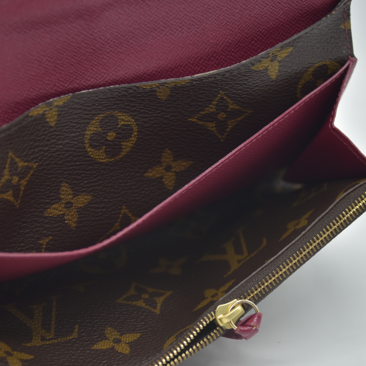 Louis Vuitton Monogram Emilie Wallet Fuchsia TA0196