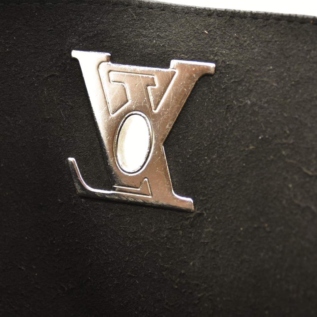 Louis Vuitton Calfskin Lockme Go Tote Black FL4158