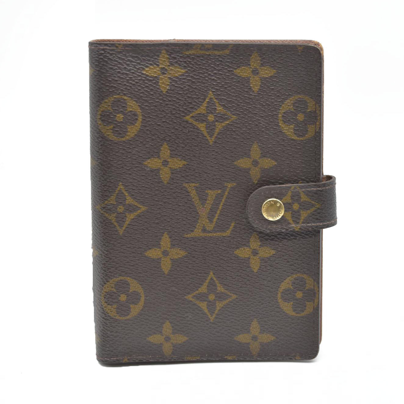 $505 Louis Vuitton Monogram Agenda PM Notebook Cover Brown CA0969