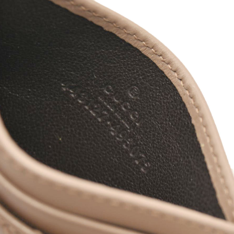 GUCCI Calfskin Matelasse GG Marmont Card Holder Porcelain Rose