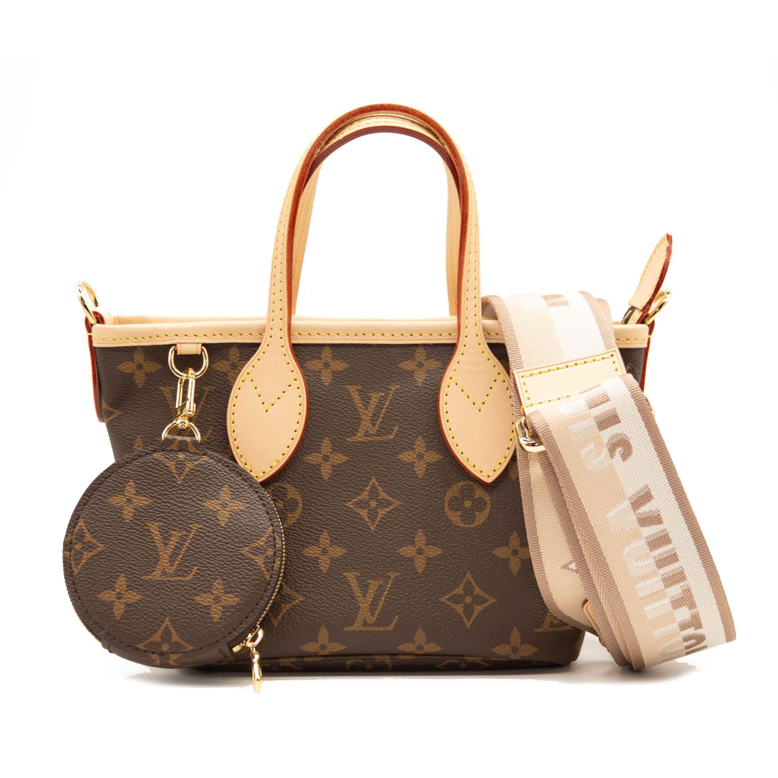 Louis Vuitton® Neverfull BB Beige. Size in 2023  Louis vuitton neverfull  monogram, Louis vuitton shoulder bag, Louis vuitton